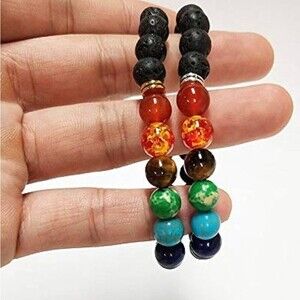 2PC Lava Rock beaded Chakra Bracelet